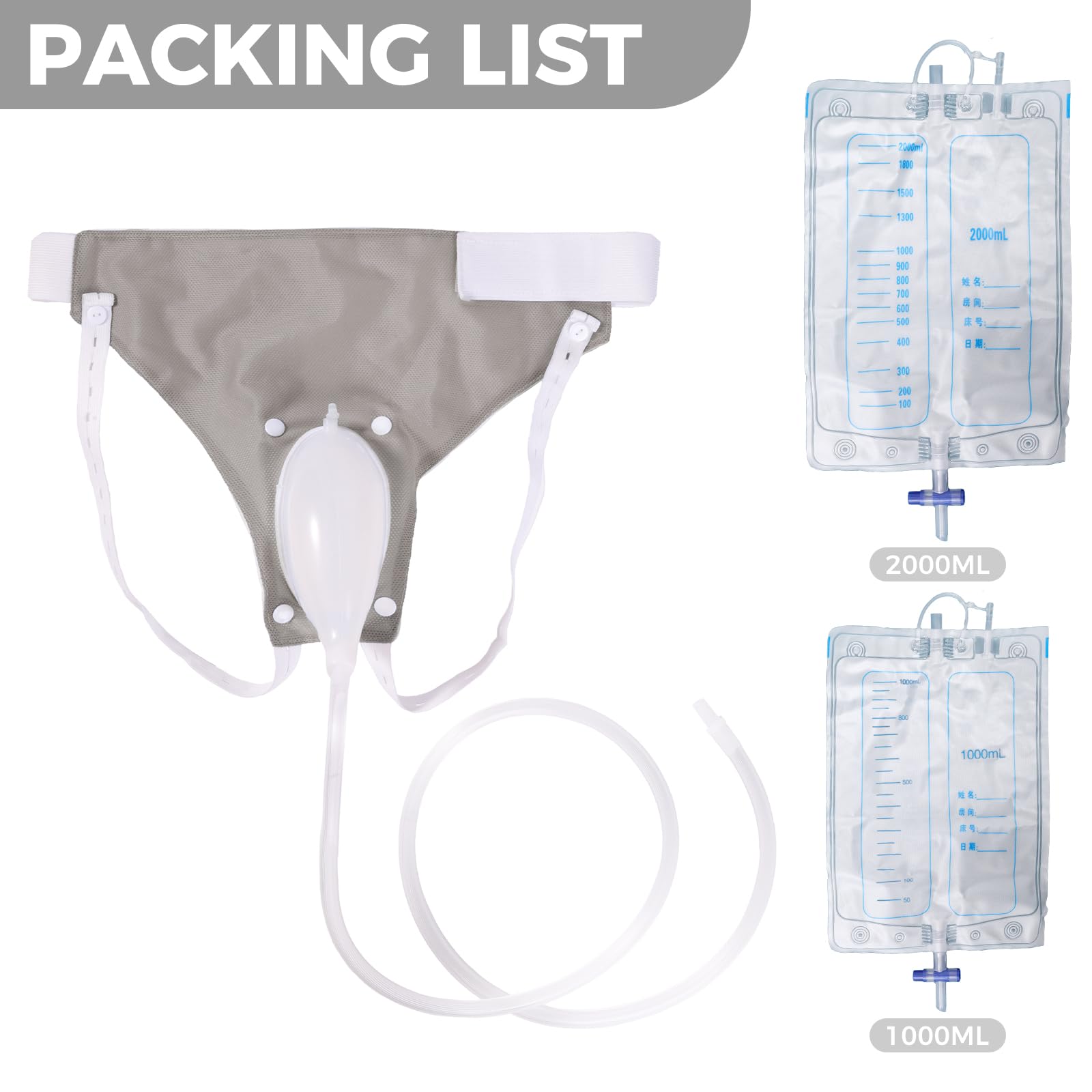 lefeke urine bag calf-attachment detail highlights easy adjustment for personalized fit.