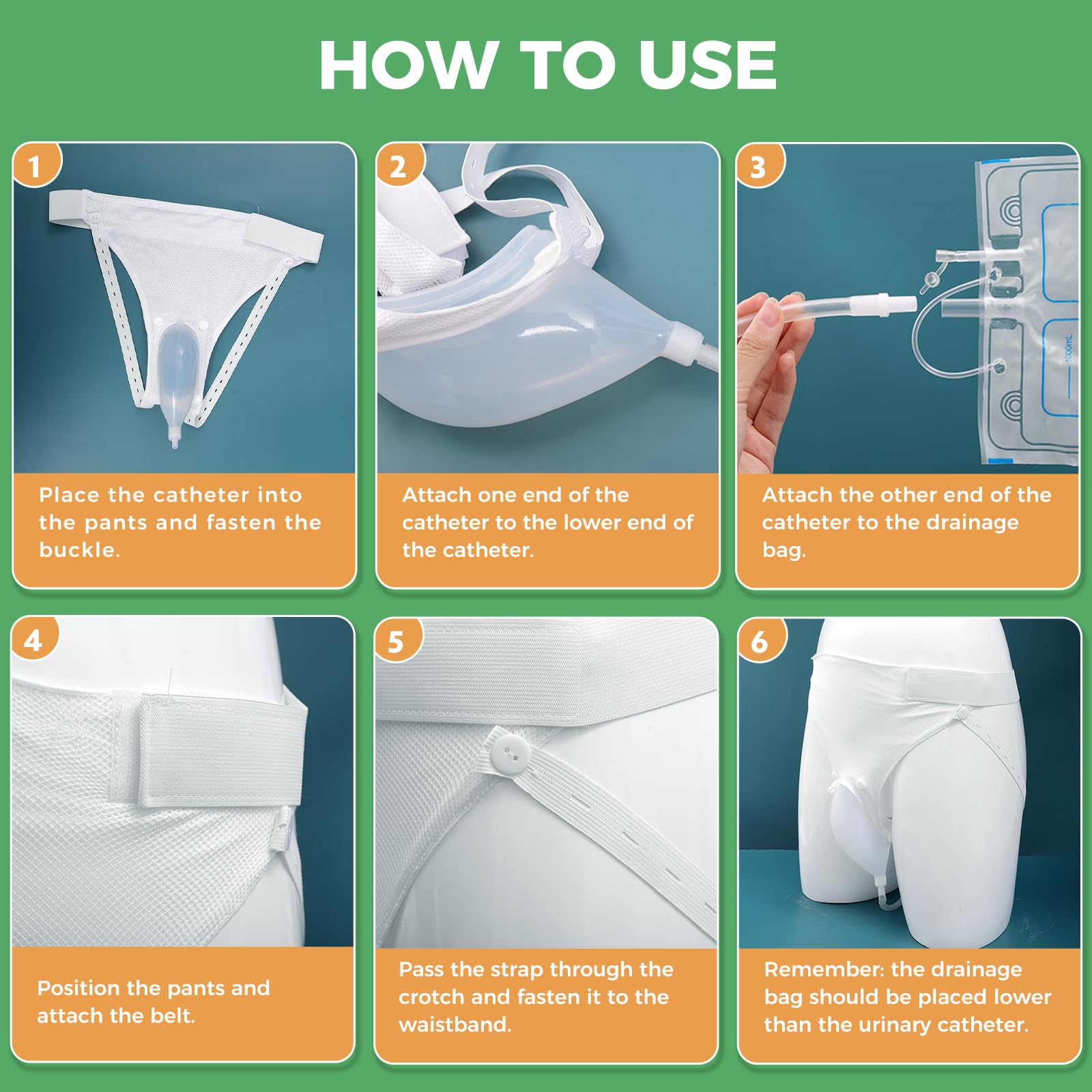 LEFEKE urine bag with solid fix buckles to stay secure during movement.