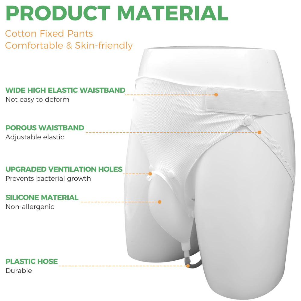 LEFEKE urine bag worn like underwear for discreet, comfortable use.