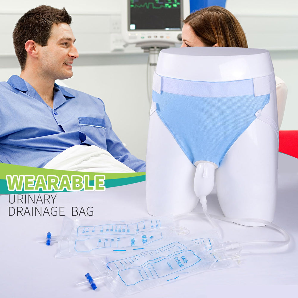 Lefeke urine bags 1000ml pair, reliable drainage for overnight needs.