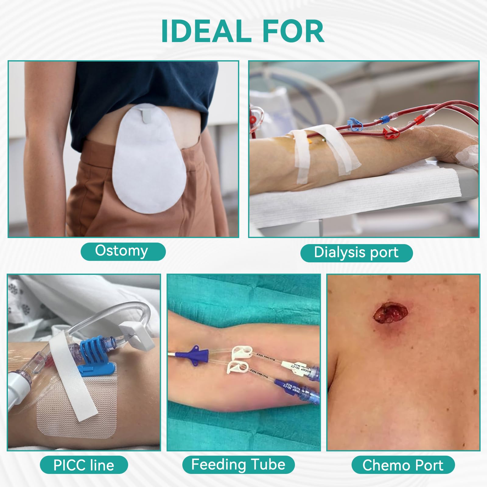 Lefeke waterproof catheter cover shown in a bath scenario for contrast.