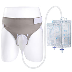 lefeke wearable urine bag front view illustrates discreet, skin-friendly design ideal for daily wear.