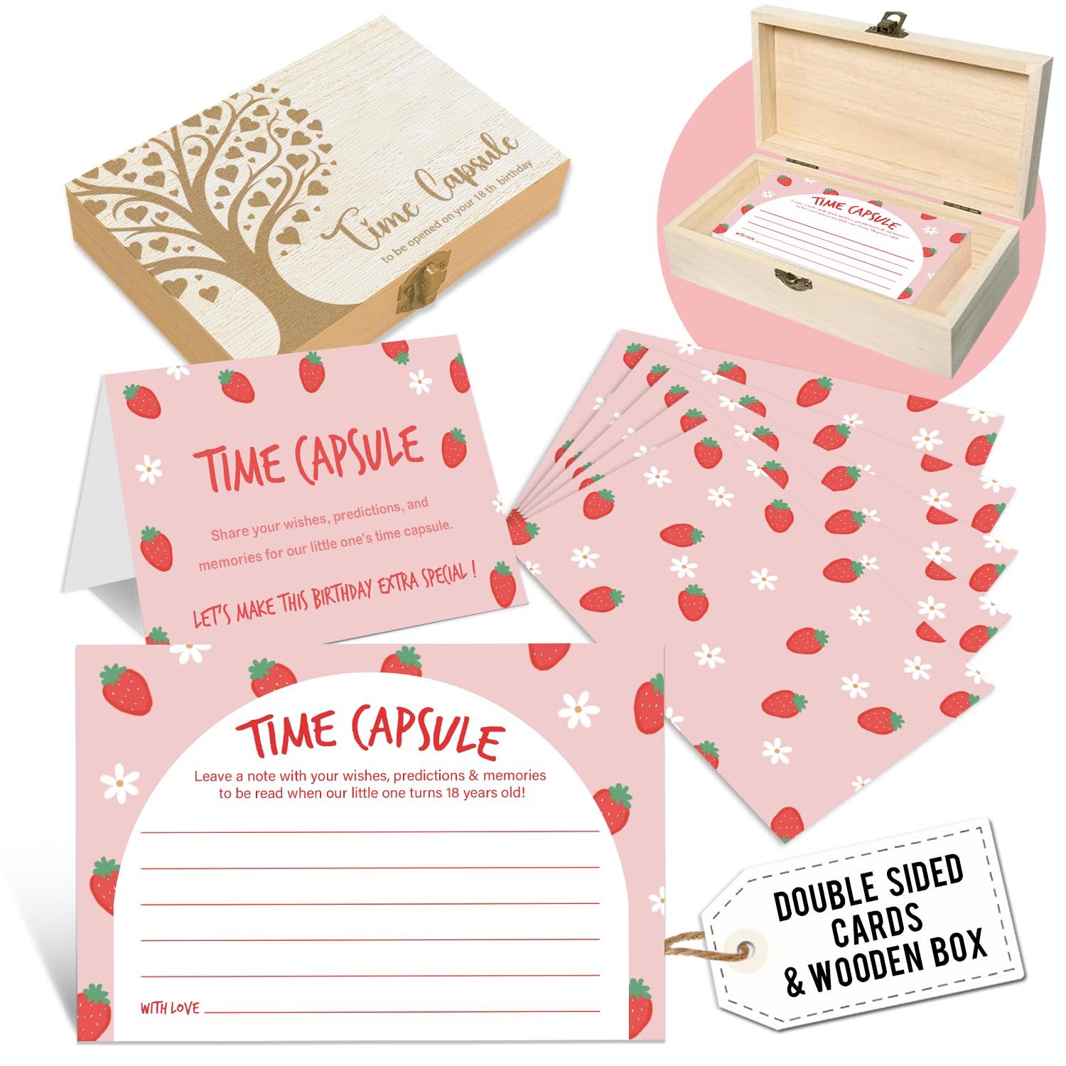 LeFohLon Time Capsule wooden capsule preserves first birthday memories for future reflection.