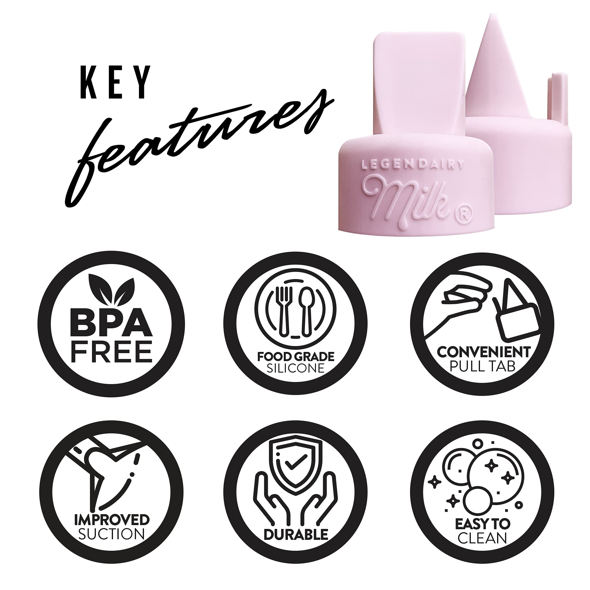 BPA-free silicone duckbill valves for safe daily use.