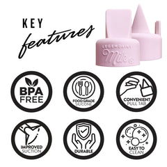 BPA-free silicone duckbill valves for safe daily use.