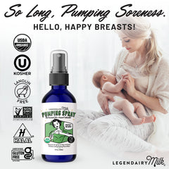 Legendairy Milk Spray bottle close-up highlighting easy-grip design.