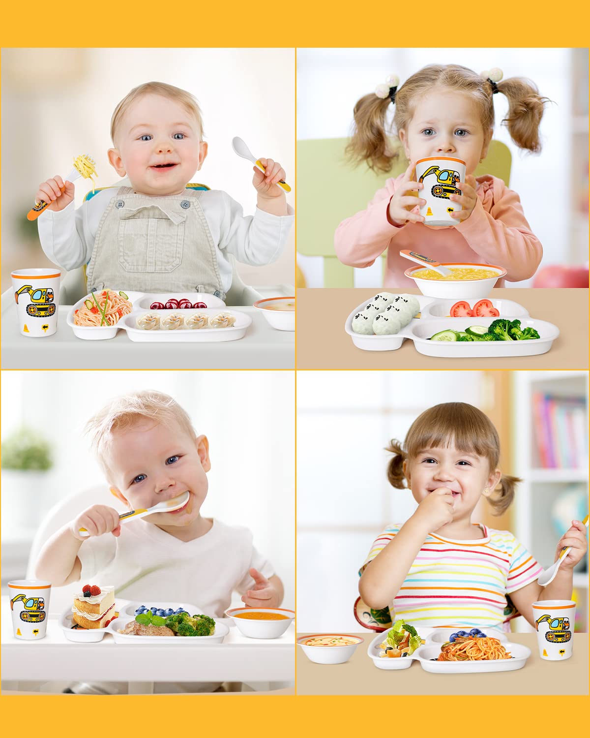 Lehoo Castle bowl for kids dinnerware, shatterproof and dishwasher-safe for busy families