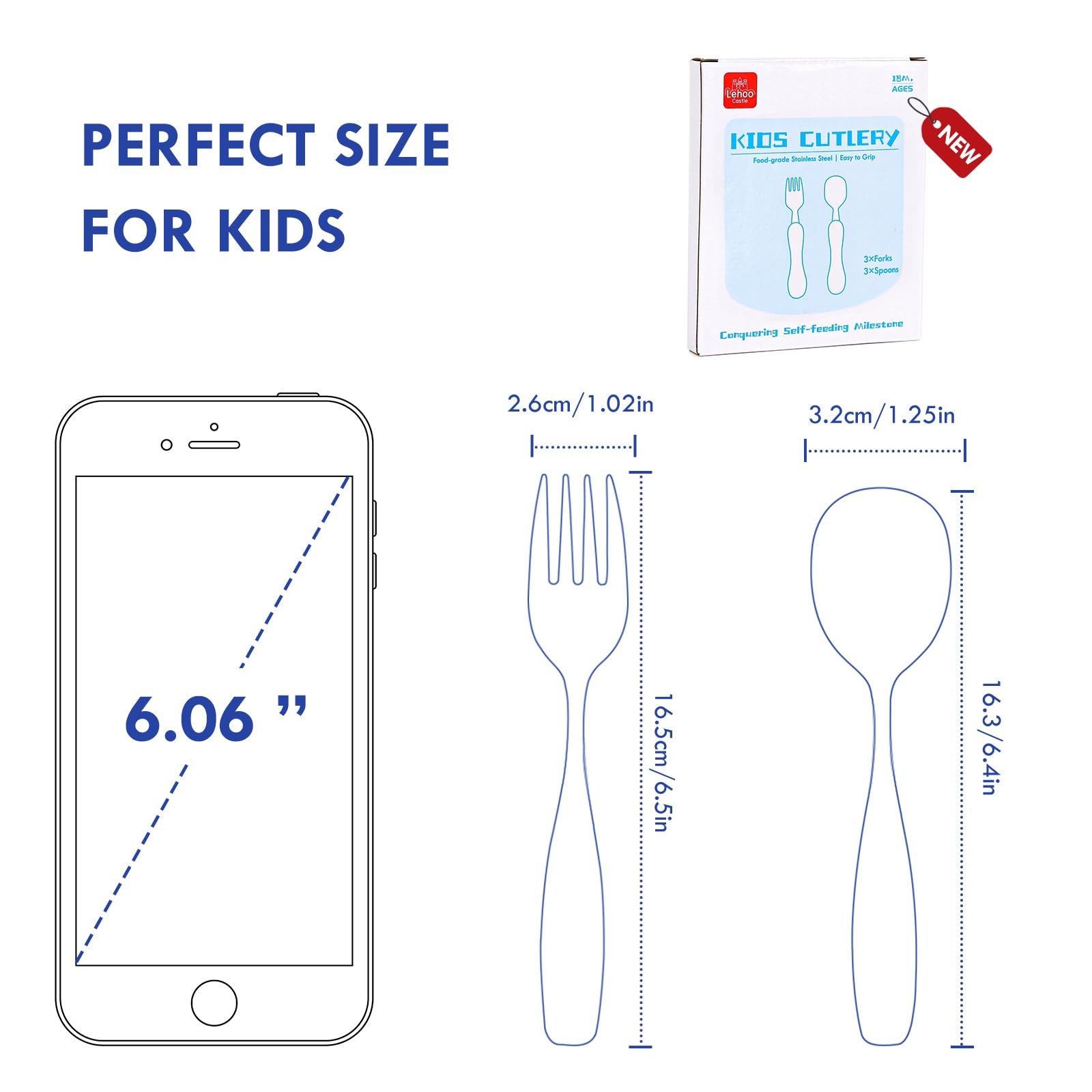 Lehoo Castle durable baby utensils withstand daily toddler use