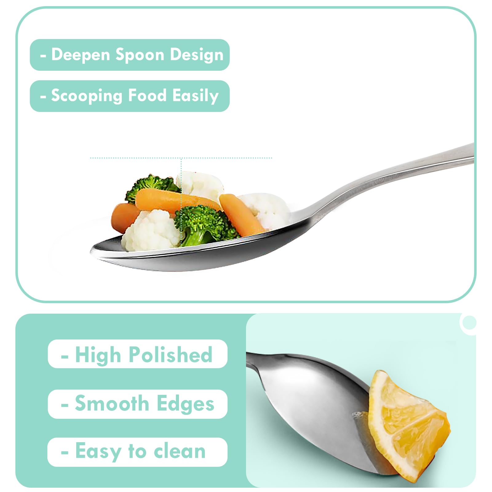 Lehoo Castle Mermaids ergonomic handles help kids eat with confidence.