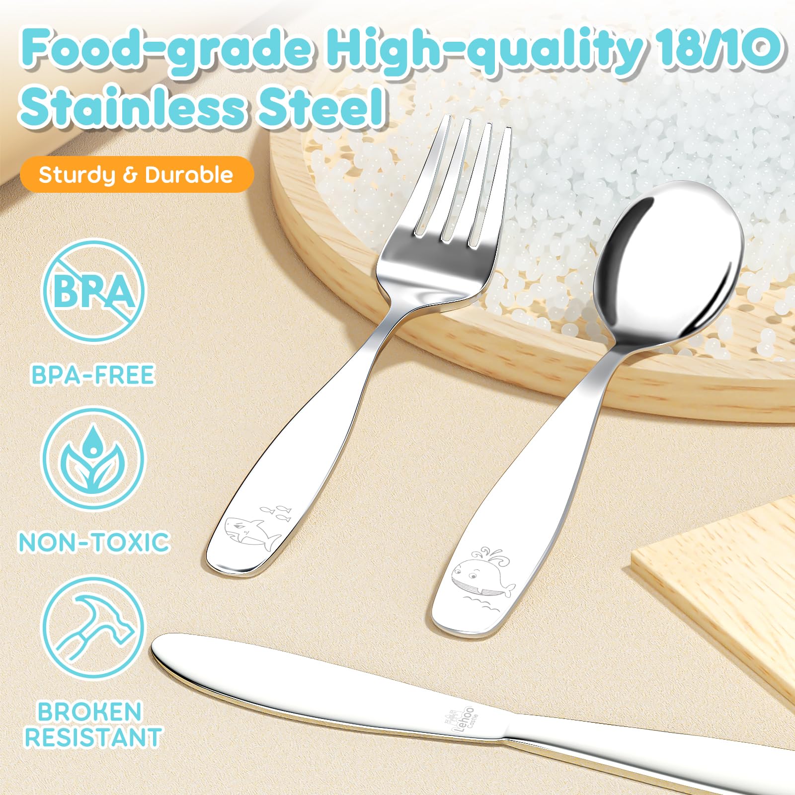 Lehoo Castle Ocean Park knife with rounded edges for safe use.