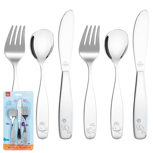 Lehoo Castle Ocean Park spoon with easy-grip design for self-feeding.