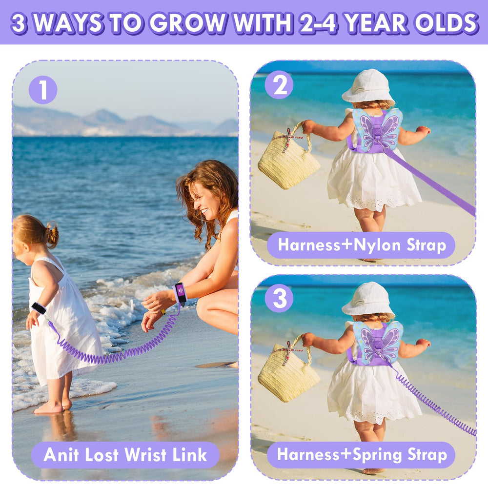 Lehoo Castle purple butterfly design adds playful safety style for kids.