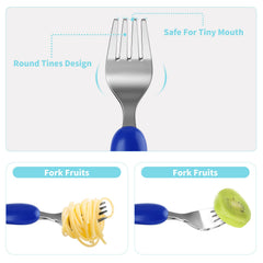 Lehoo Castle rounded-edge spoons and forks promote gentle mealtime safety