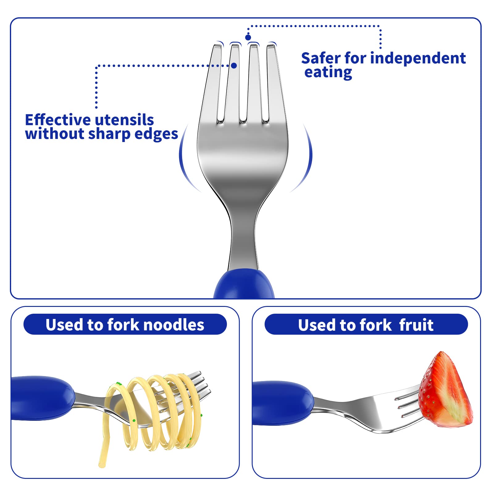 Lehoo Castle toddler forks with rounded tines for gentle self-feeding