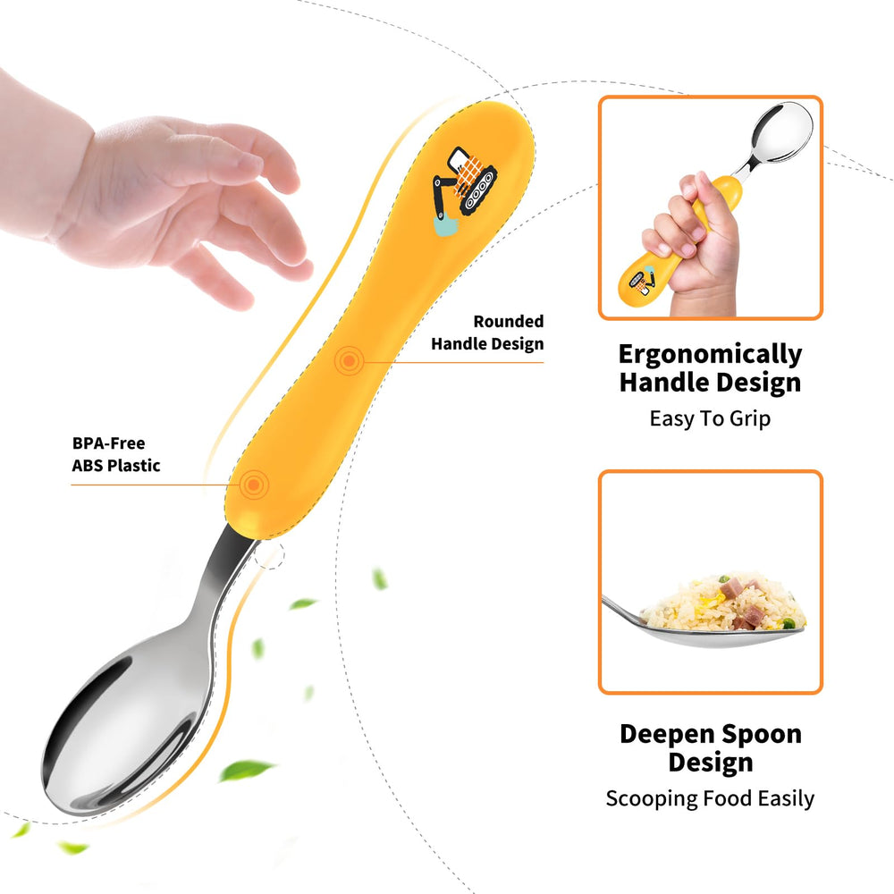 Lehoo Castle utensils with ergonomic handles supporting independent eating