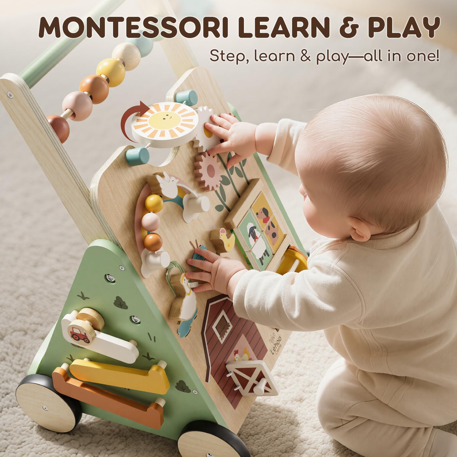 Lehoo Castle mirror and toys in one center invite self-checks and engagement