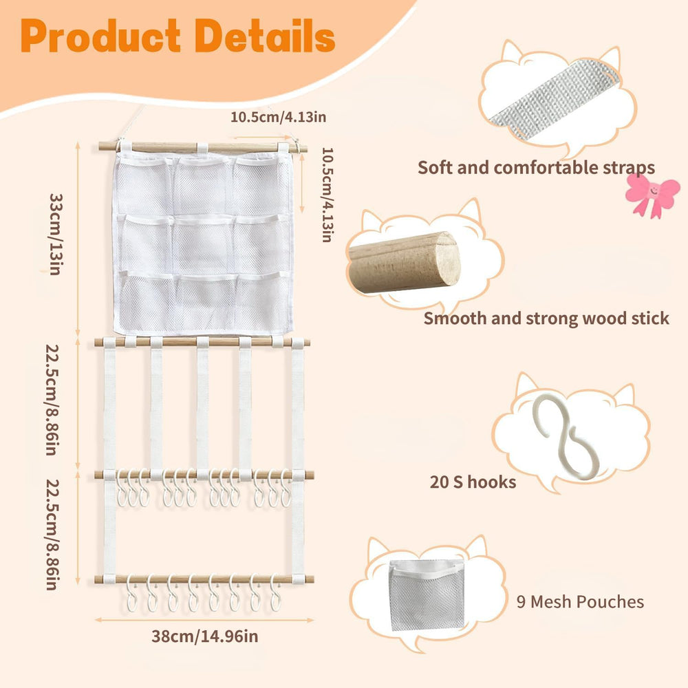 LEHSGY hair accessory storage mesh pockets keep small items visible.