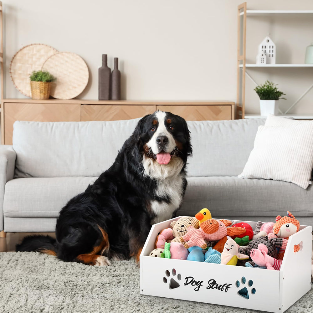 Leinuosen toy bin ships with assembly hardware for quick setup