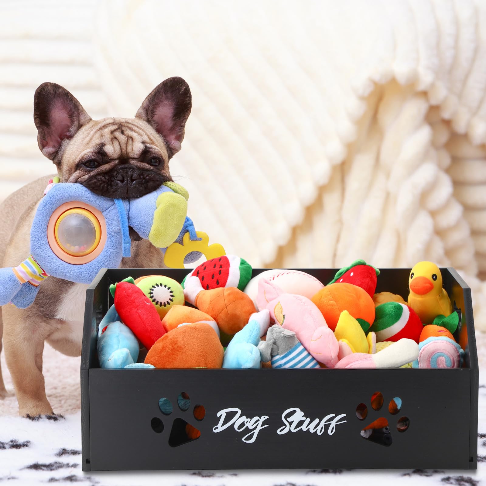 Leinuosen dog toy bin interior space keeps clutter neatly contained