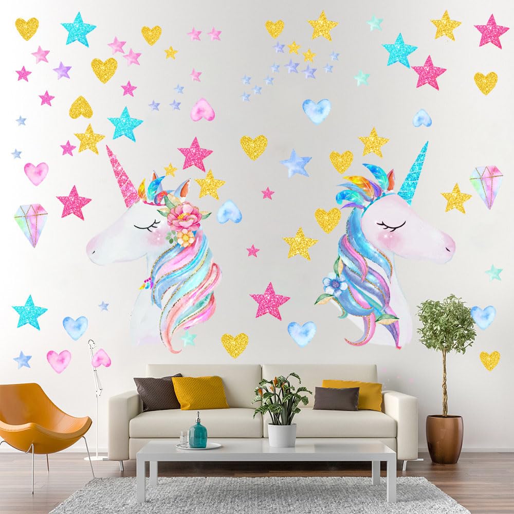 LEISENOR unicorn wall decals refresh children's spaces with whimsy.