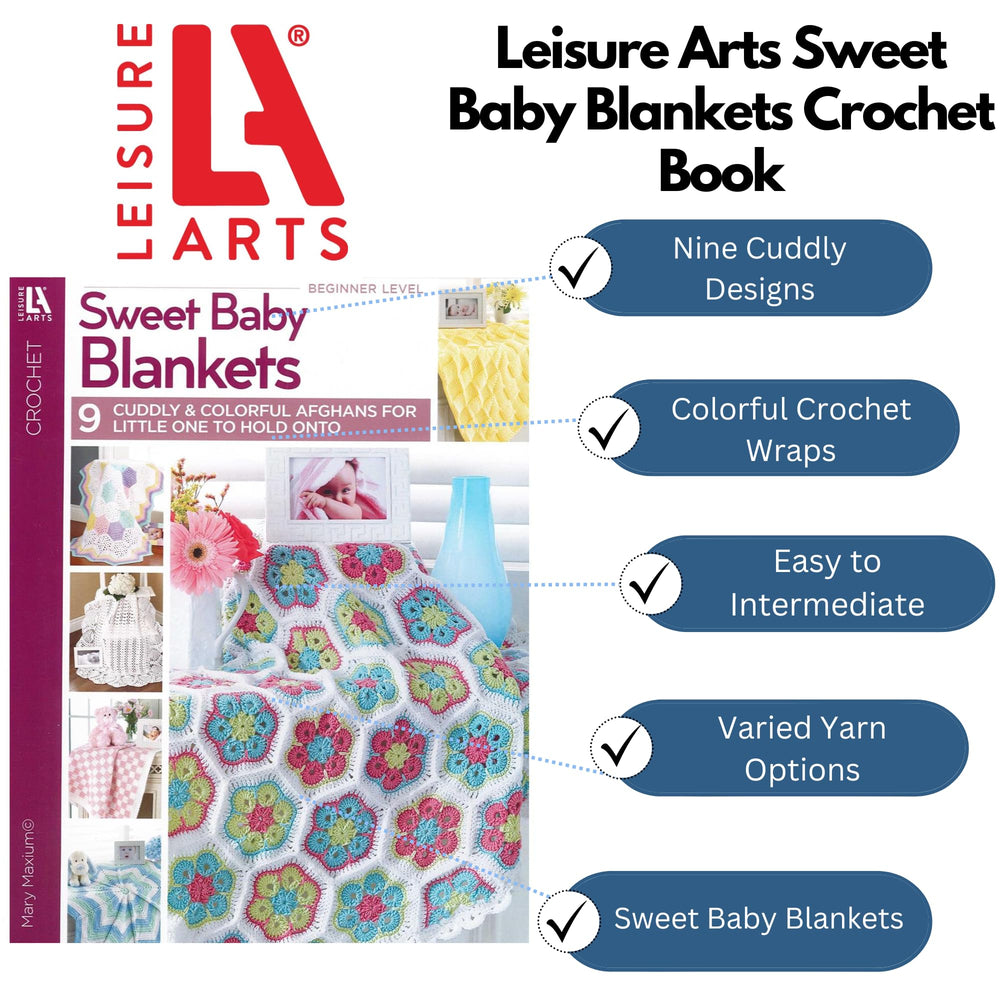 LEISURE ARTS LEA6789 blanket-1 displays soft, colorful crochet textures
