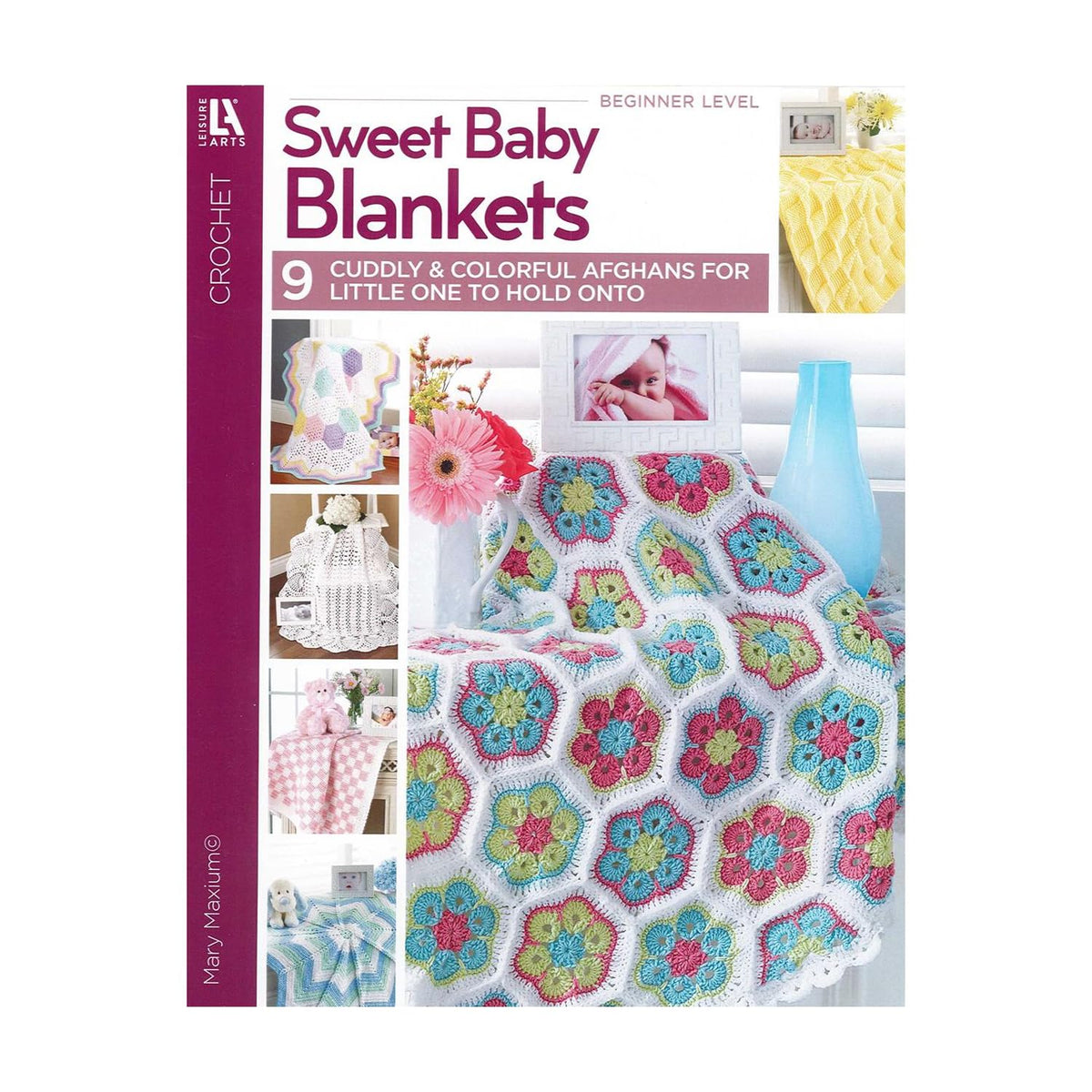 LEISURE ARTS LEA6789 cover image shows cozy baby blankets for gifting ideas