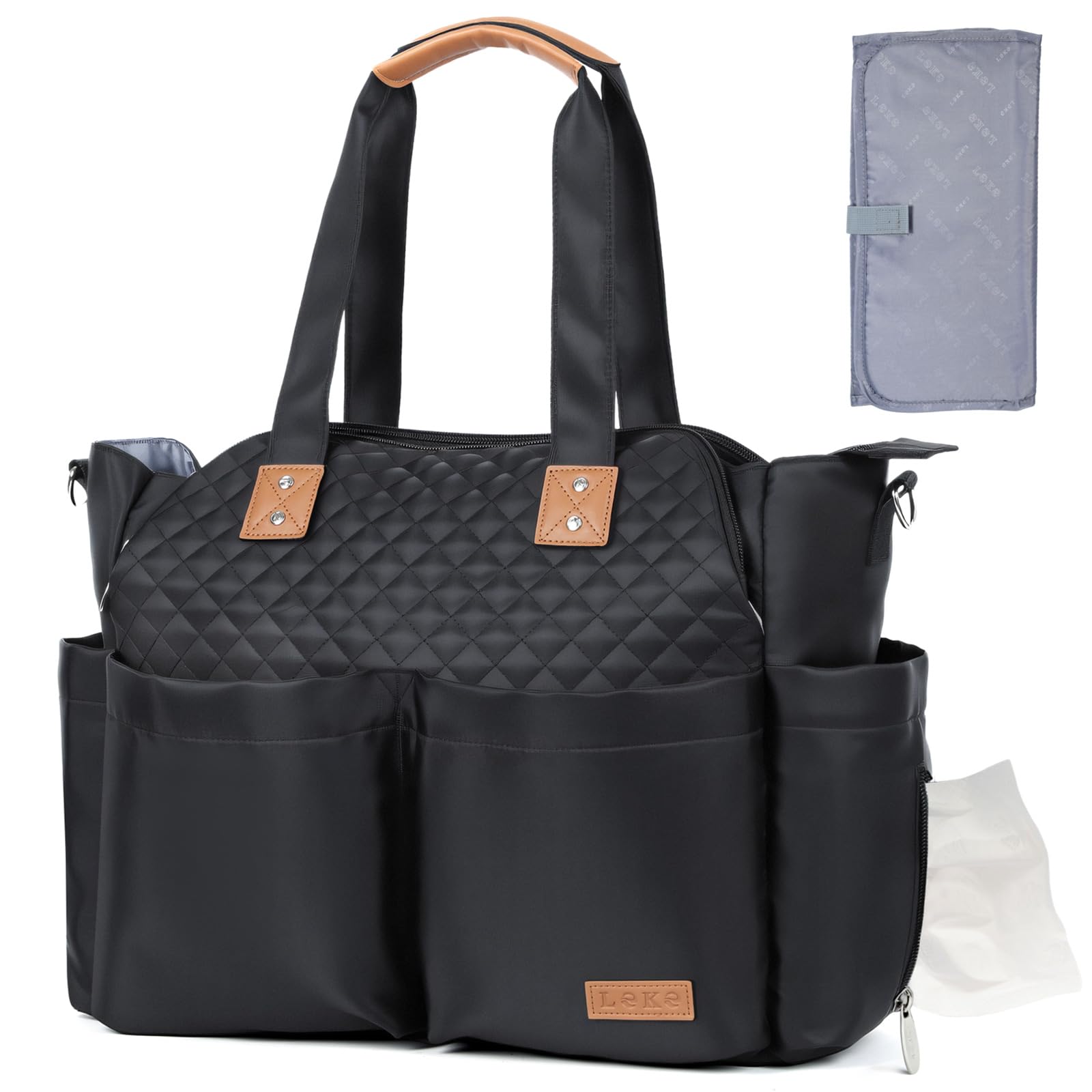 Lekebaby Diaper Bag Tote with 17 pockets for organized essentials