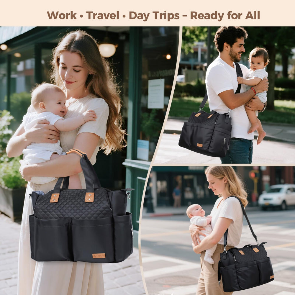 Lekebaby changing pad included for quick diaper changes