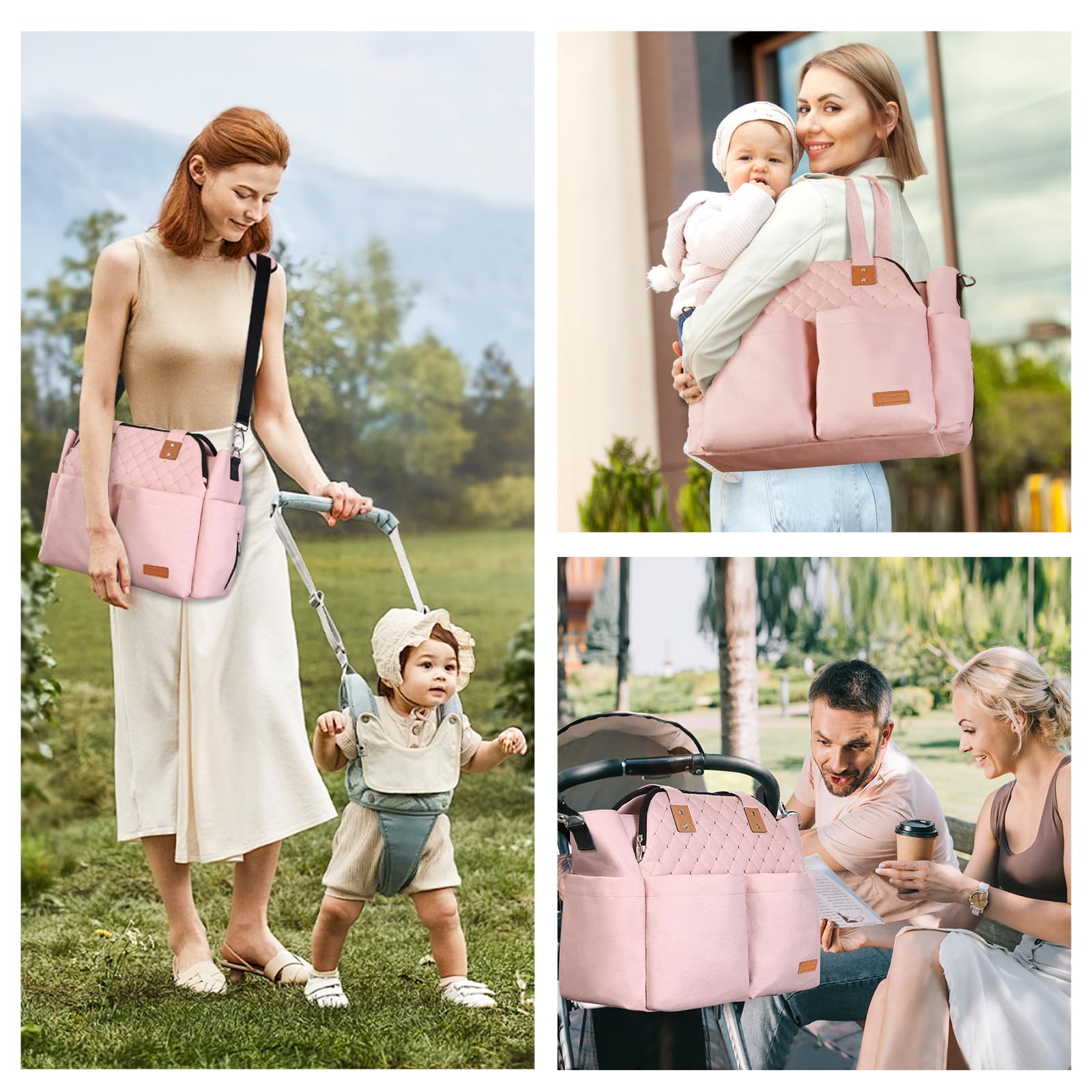 Lekebaby changing pad included for quick, clean diaper changes