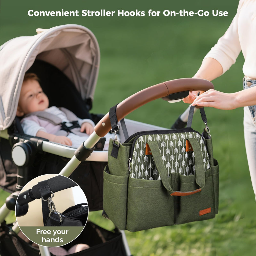 Lekebaby diaper bag tote insulated bottle pocket preserves temperature for feeds