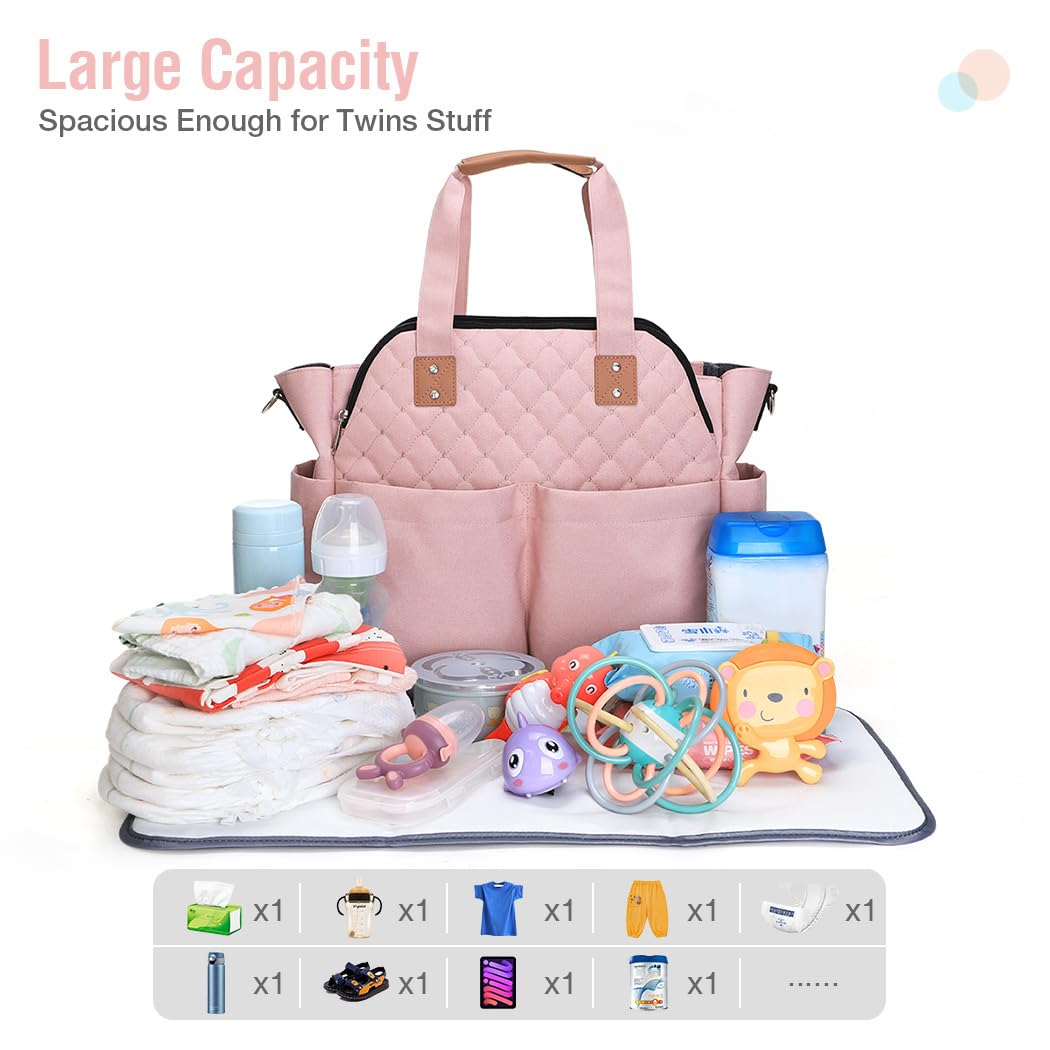 Lekebaby large capacity fits twins or multiple errands