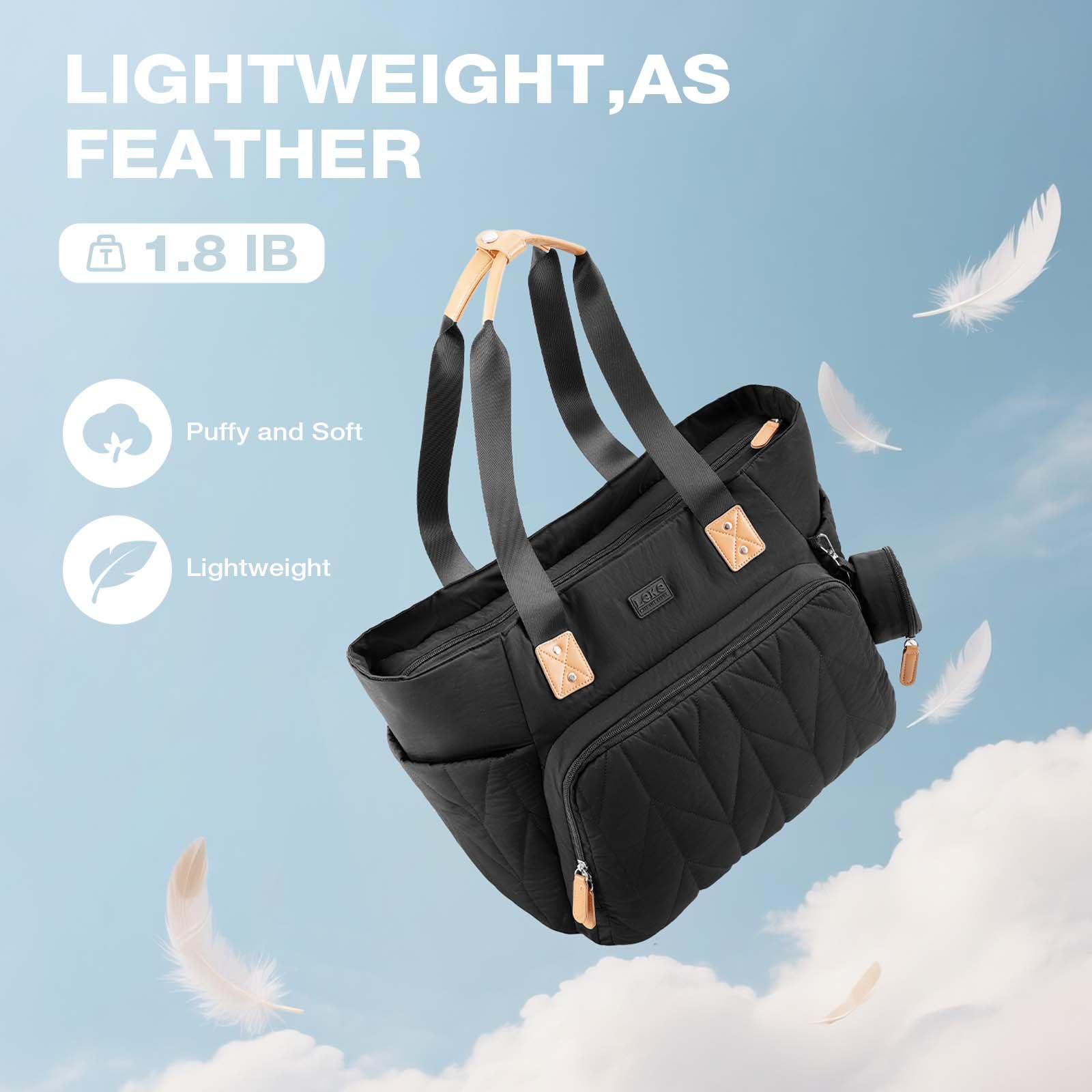 Lekesky Puffy Diaper Bag—changing pad for quick, clean diaper changes