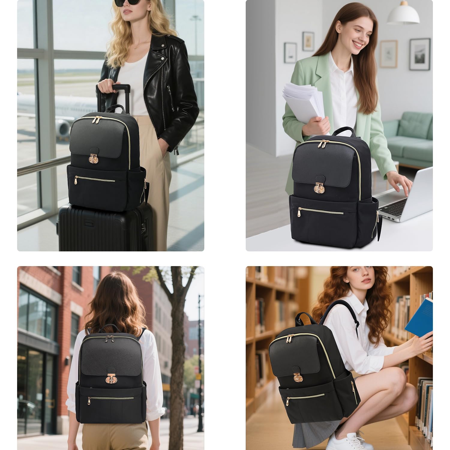 LELLIE diaper bag backpack front dry pocket for quick-access essentials