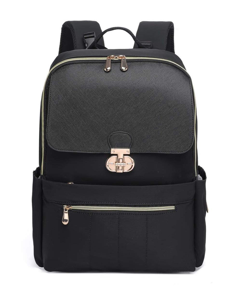 LELLIE diaper bag backpack main compartment with a 15.6-inch laptop pocket for on-the-go work