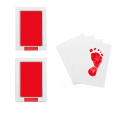 LelonHo handprint footprint kit with red ink pad for clean, contact-free prints.