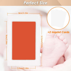LelonHo inkless footprint pad showing a clear newborn footprint