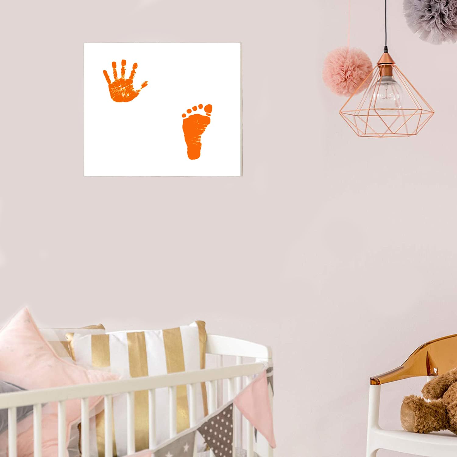 LelonHo orange imprint kit in use for baby or pet keepsake