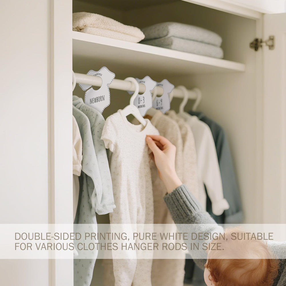 LEMBANG baby closet dividers rod-friendly fitting metal or wooden bars for versatile storage.