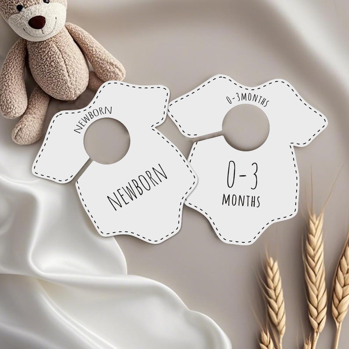 LEMBANG baby closet dividers size labels help you sort newborn to 2T quickly.