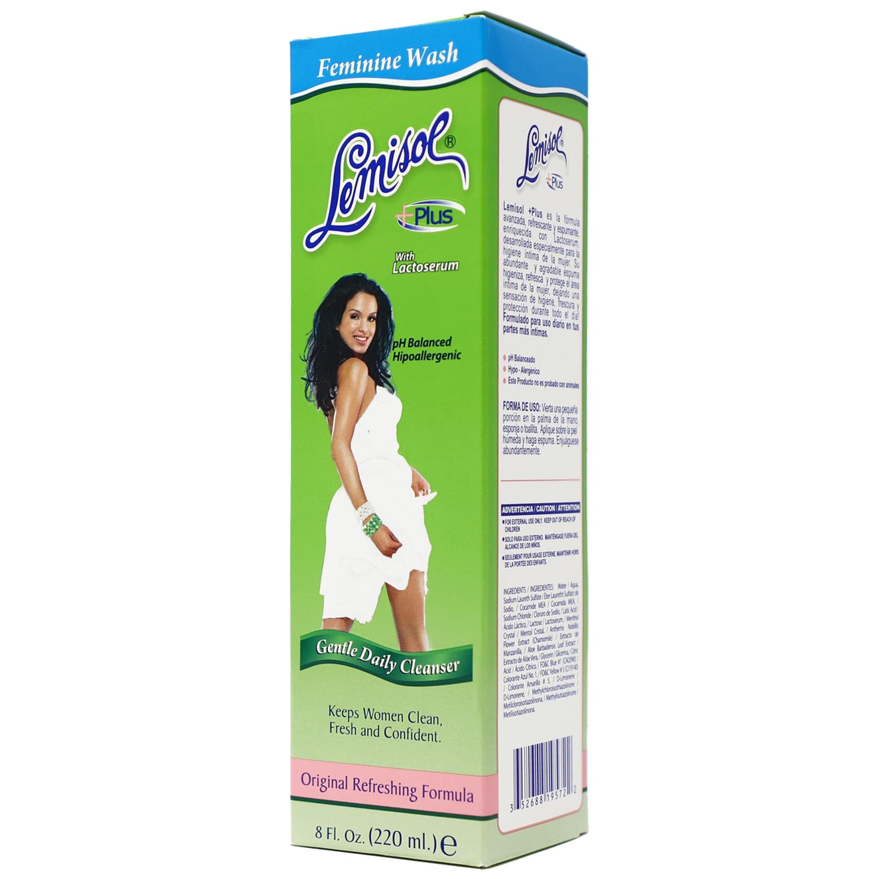 Hero shot of Lemisol feminine wash evokes a fresh, confident feel after use.