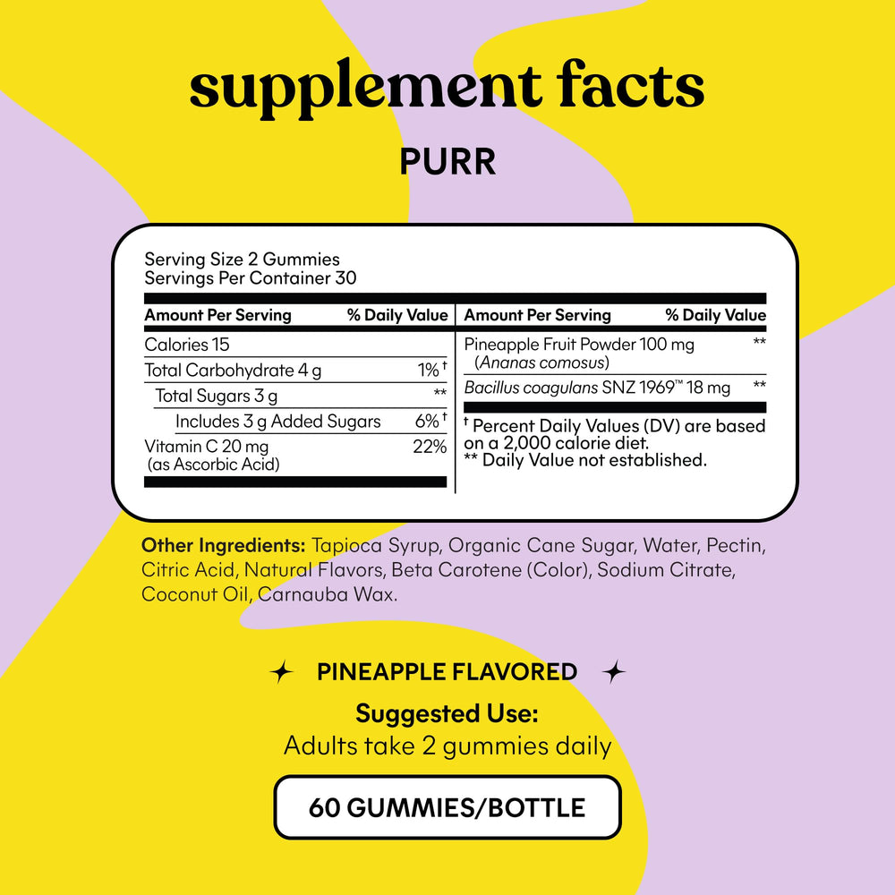 Lemme Purr immune health support with vitamin C.
