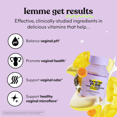 Lemme Purr pineapple gummies supporting pH balance.