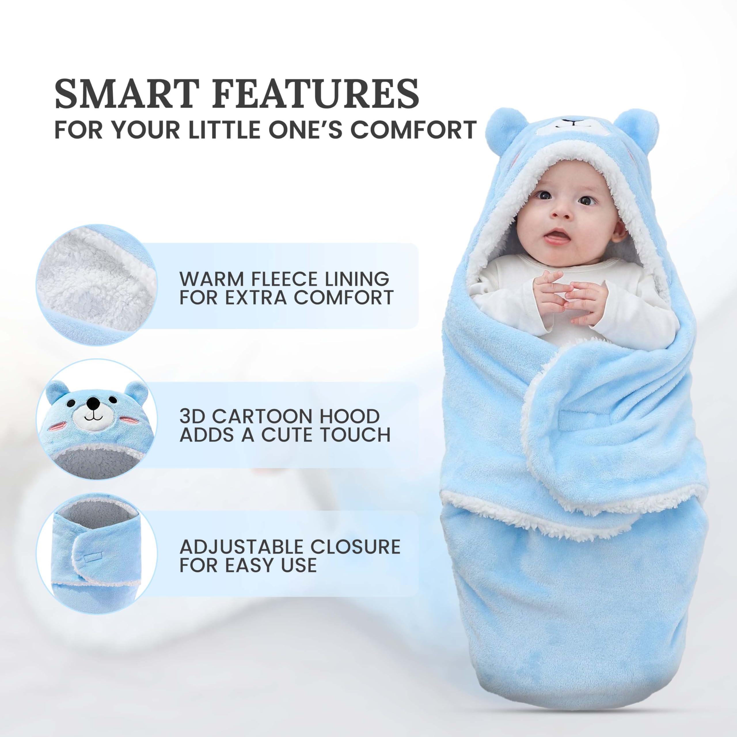 Lemon Prime machine washable swaddle for easy cleaning and reuse.