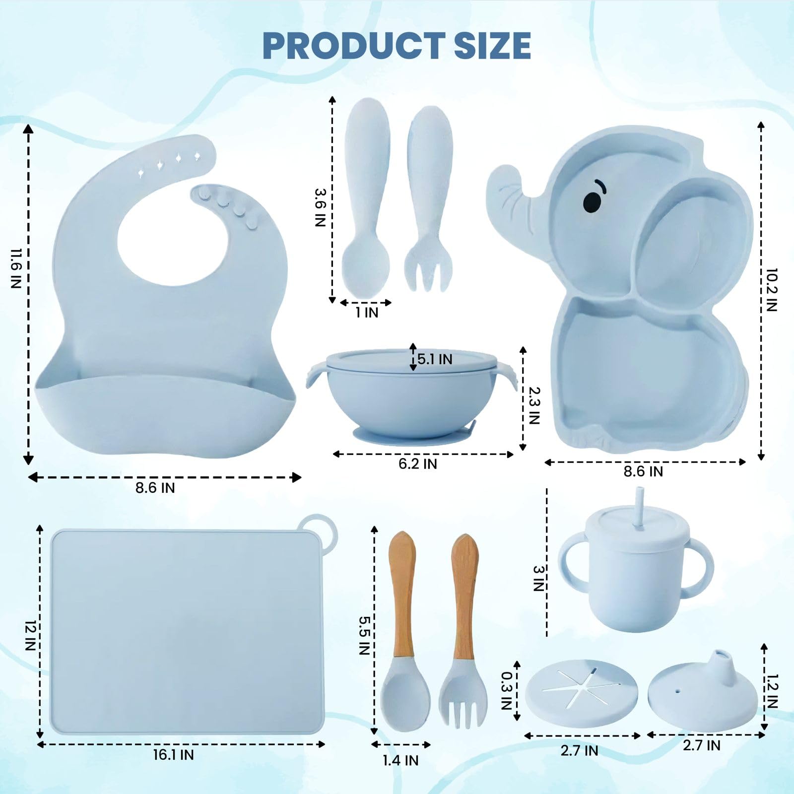 Lemon Prime Elephant forks provide comfortable grip for tiny hands