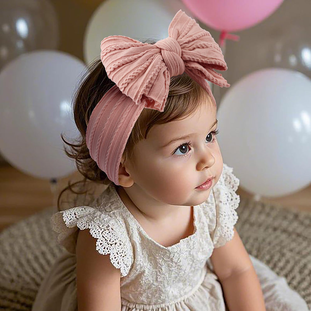 LemonSpace baby bow headband lightweight design for photos.