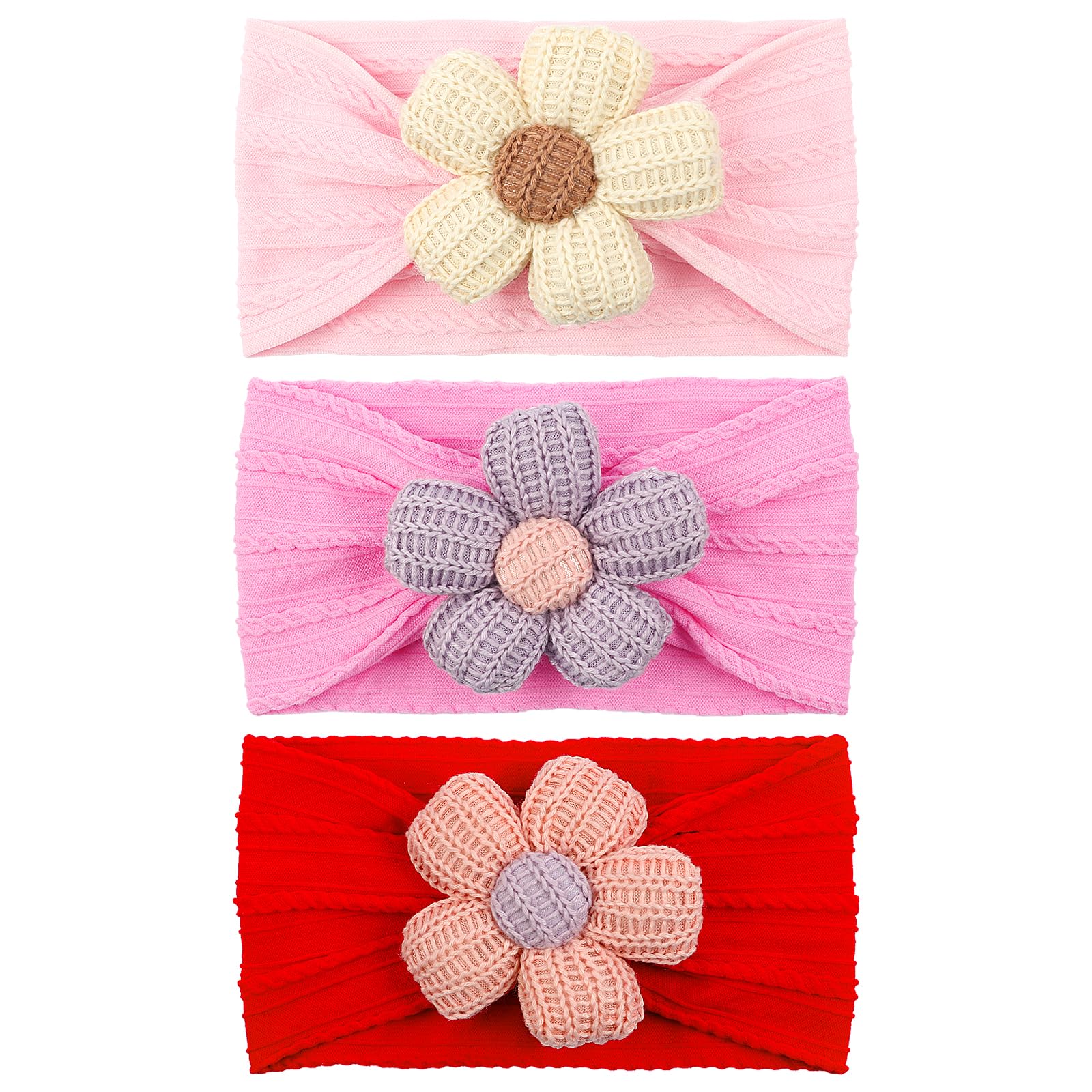 LemonSpace baby headband with big sunflower for stylish newborn outfits.