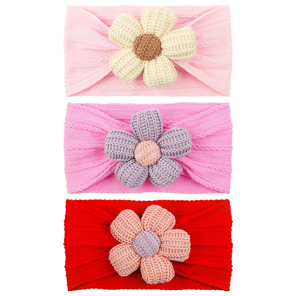 LemonSpace baby headband with big sunflower for stylish newborn outfits.