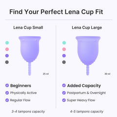 Lena Cup Original 12-hour protection supports overnight wear and busy days