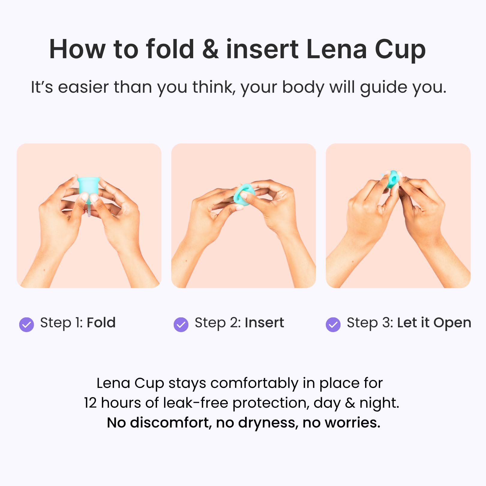 Lena Cup Original made in USA silicone is hypoallergenic and skin friendly