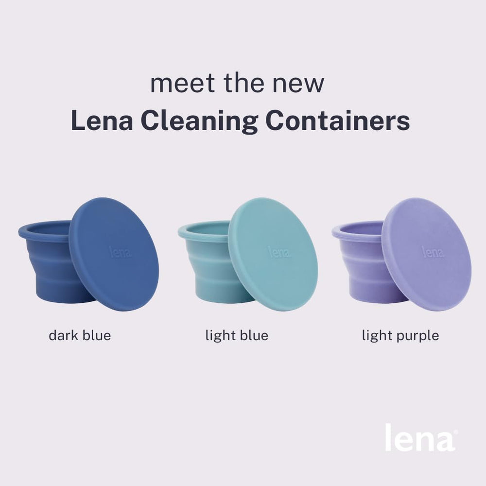 LENA gentle silicone case cleans safely while protecting reusable cups.